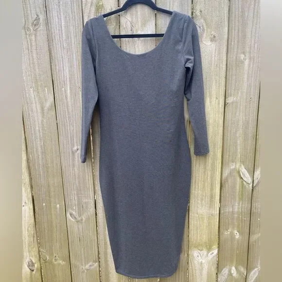 The Longsleeve Body Dress Hatch Maternity Bamboo Viscose Size Small Gray - Picture 6 of 6